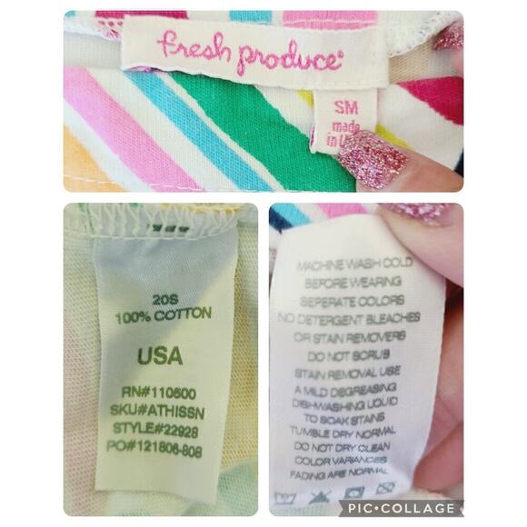 Fresh‎ Produce Tunic Small Seaglass Sundrenched Catalina Artsy Cotton Jersey - Picture 8 of 11